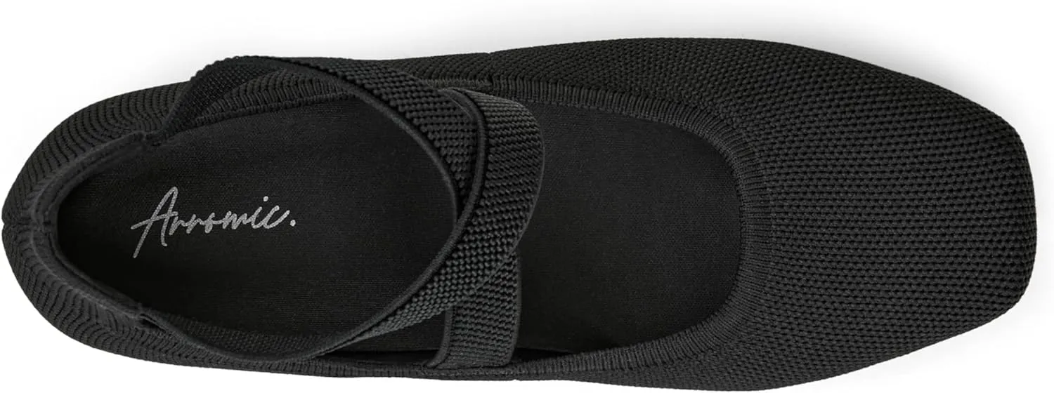 Arromic Flats for Women Round Toe Ballet Flats with Ankle Straps Ballerina Flat Shoes Women Dressy Comfortable for Work Wedding Office Casual