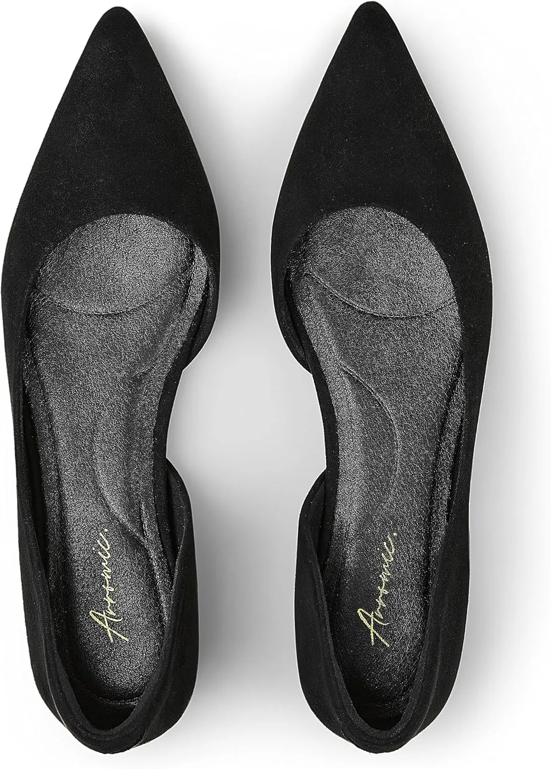Arromic Flats Shoes for Women, Low Wedge Pointed Toe Women Flats with Arch Support, Heel Pad and Inner Heel, Comfortable Slip on Flats for Office Work Casual Dressy Wedding