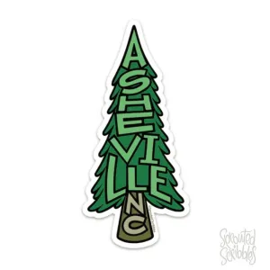 Asheville Pine Tree Magnet