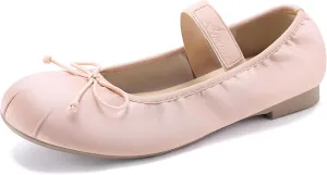 Athlefit Ballet Flats Shoes for Women Mary Jane Flats Bow Dressy Comfortable Round Toe Slip On Ballerina Flat Shoes