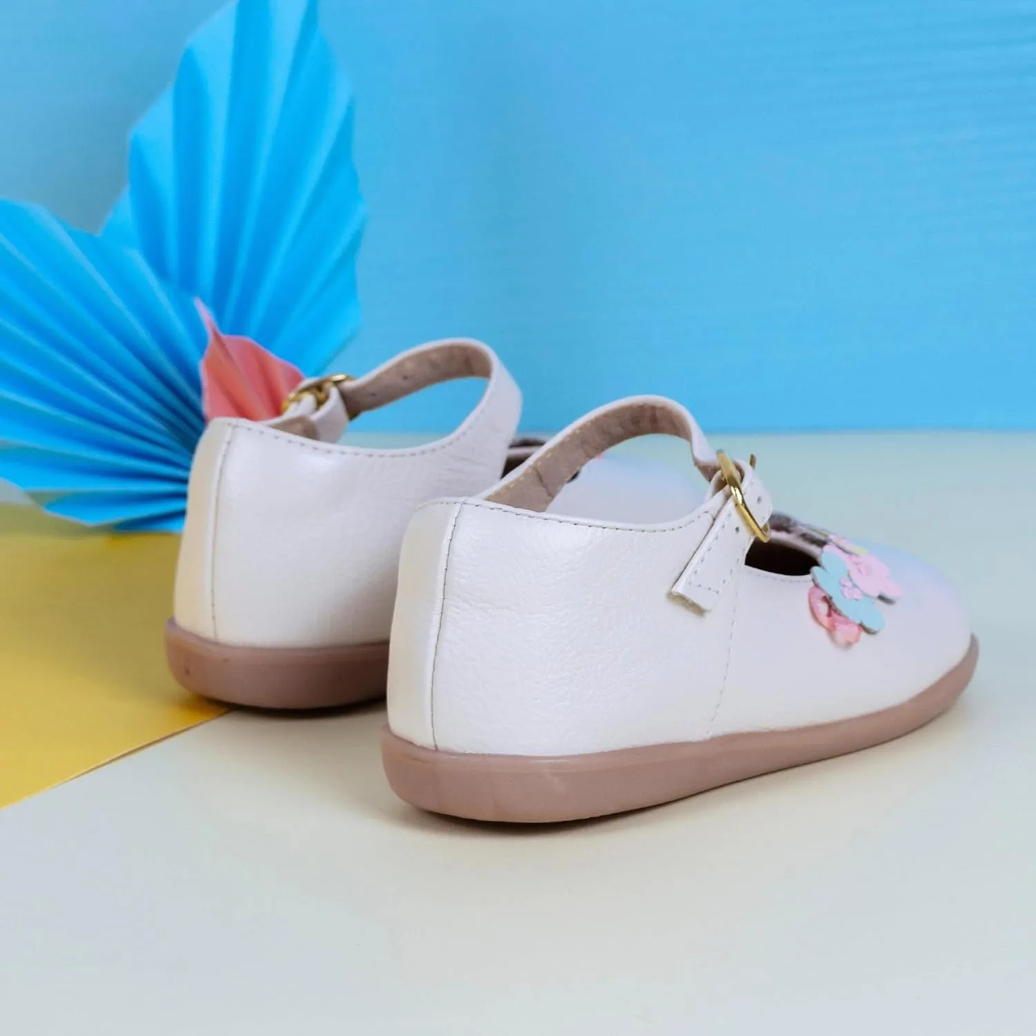 Baby Mary Jane Shoes - Toddler Girl White Dress Shoes - Leather Little Girl Mary Janes - Ballet Flats for Girls Party, Baptism, Birthday and Wedding