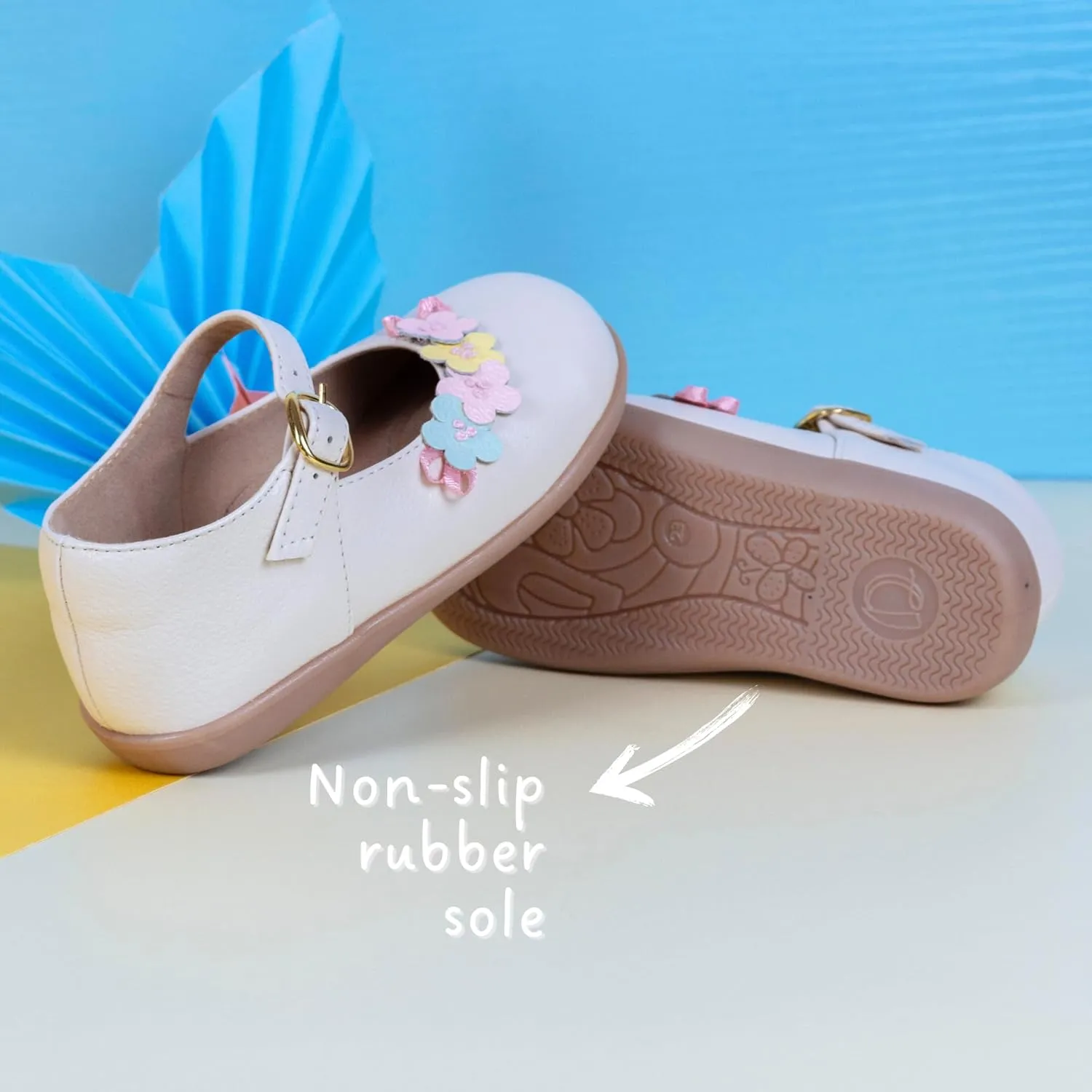 Baby Mary Jane Shoes - Toddler Girl White Dress Shoes - Leather Little Girl Mary Janes - Ballet Flats for Girls Party, Baptism, Birthday and Wedding