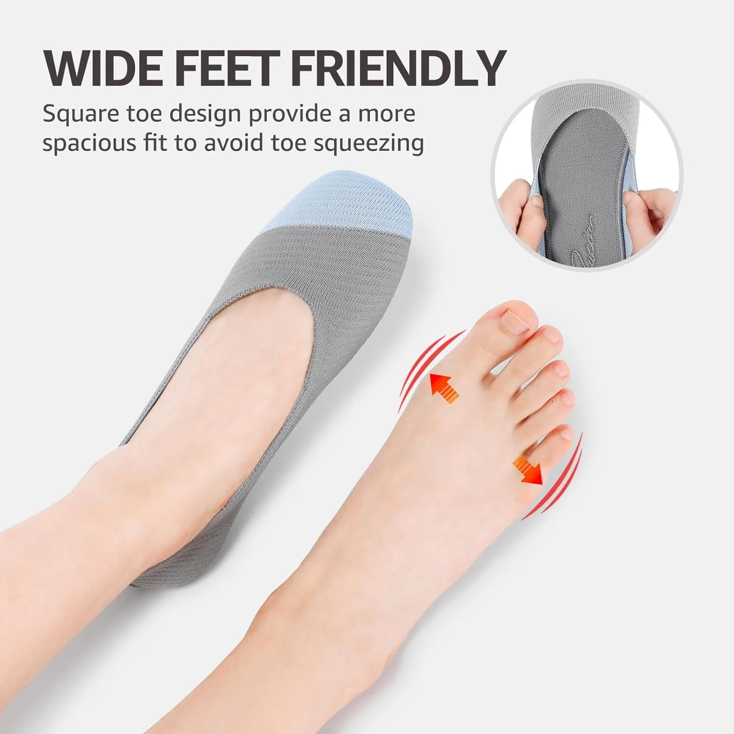 Bacia Women Flats Shoes Square Toe Ballet Flats Washable Fashion Two Toned Casual Office Shoes