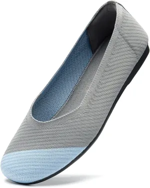 Bacia Women Flats Shoes Square Toe Ballet Flats Washable Fashion Two Toned Casual Office Shoes