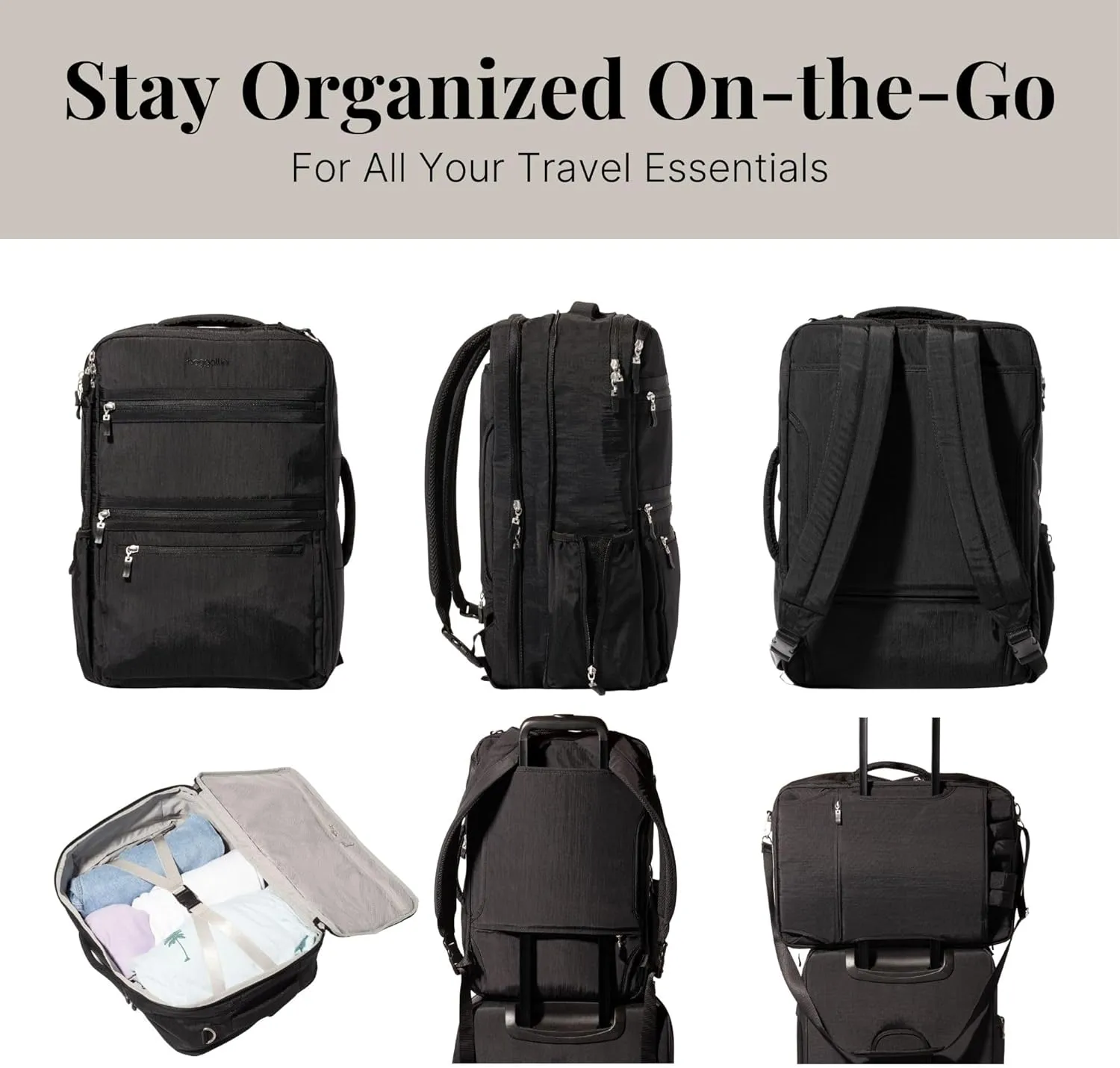Baggallini Modern Convertible Travel Backpack