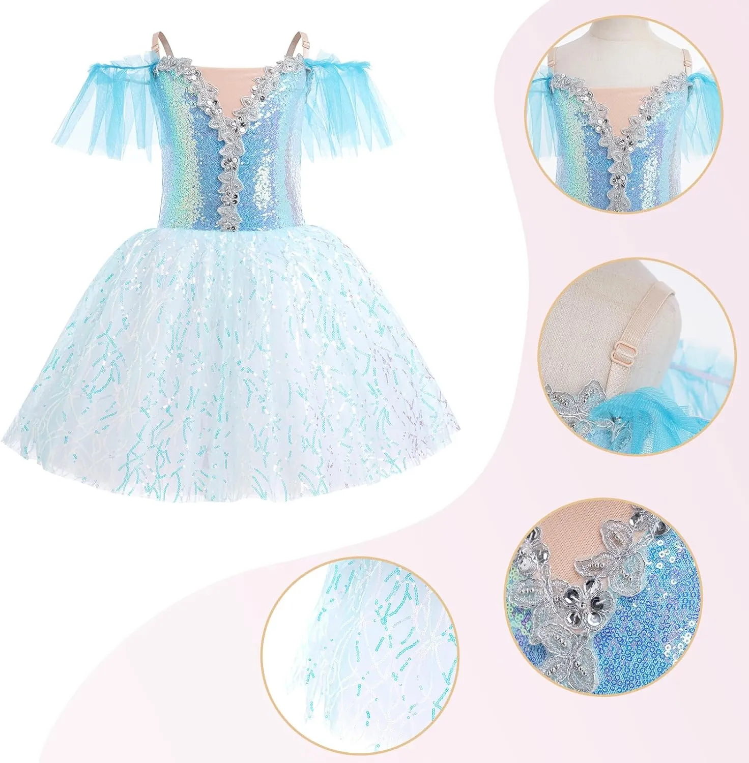 Ballerina Costume Toddler Dance Leotard Ballet Dress Camisole Bodysuit Maxi Tulle Tutu Dance Costume Kid Dancewear