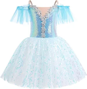 Ballerina Costume Toddler Dance Leotard Ballet Dress Camisole Bodysuit Maxi Tulle Tutu Dance Costume Kid Dancewear