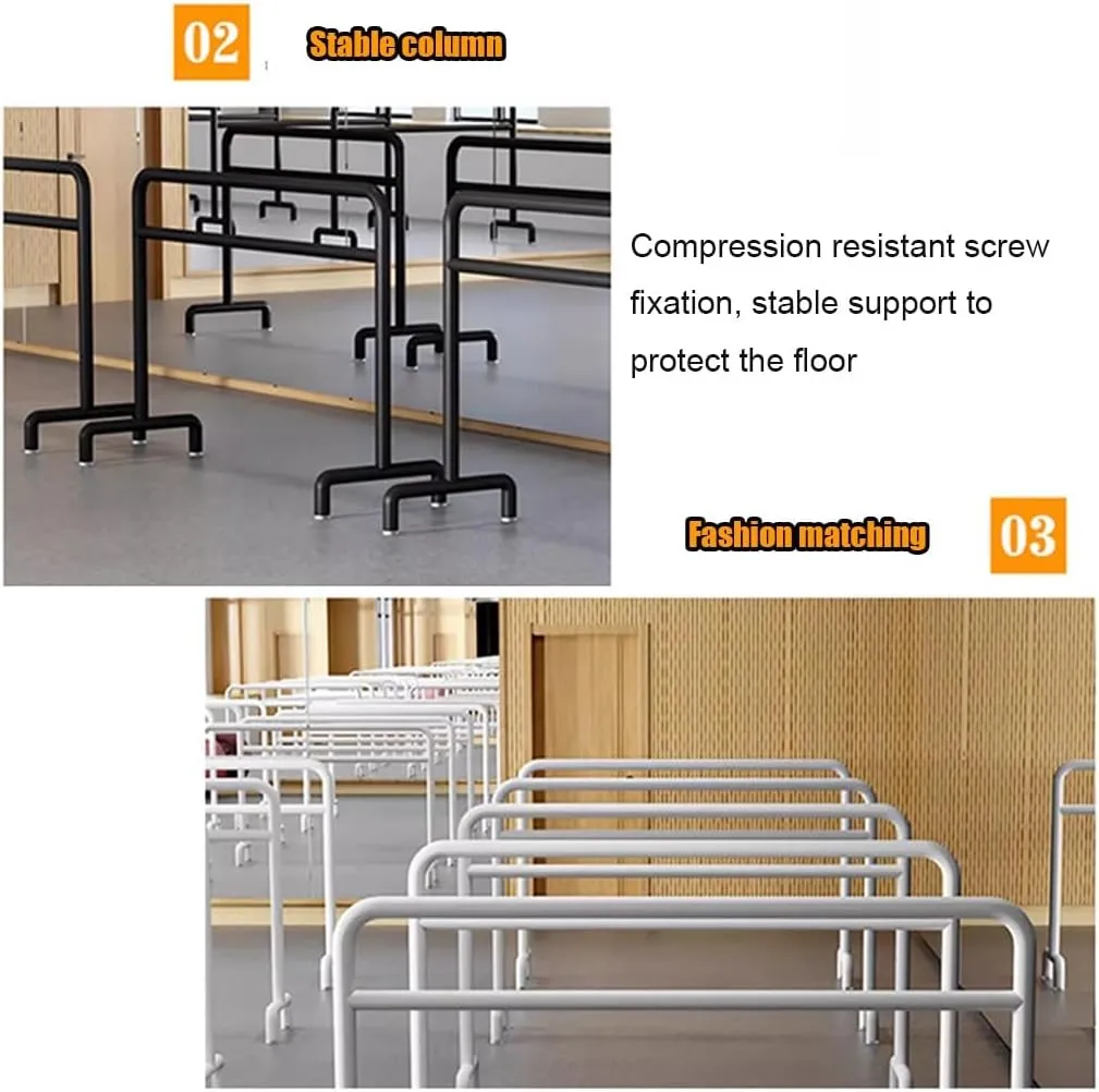 Ballet Barre Simple Black Metal Ballet Barre, The Double-Layer Leg Compression Bar is Suitable for Stretching Adults and Children, 1m/3.3FT