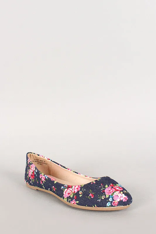 Ballet Shockproof Floral Bamboo Flat Limited edition On Denim Slip