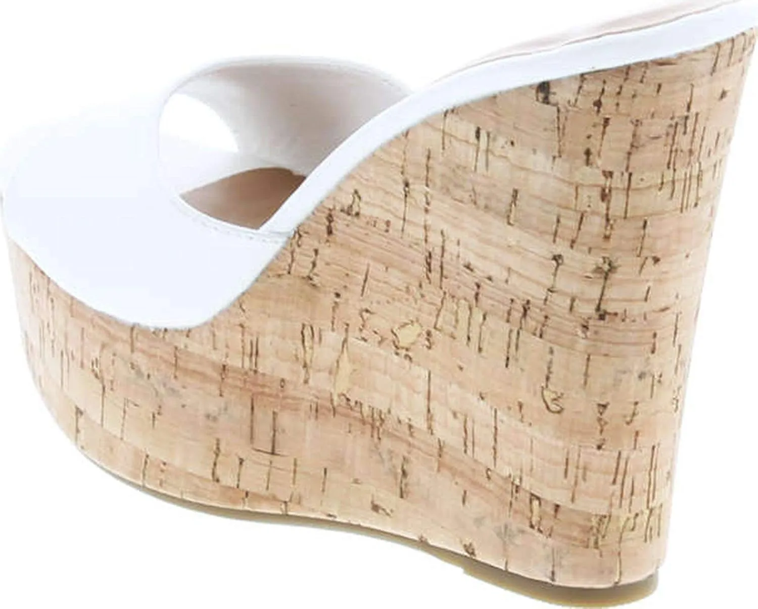 BAMBOO® Women's Clear Band Platform Wedge Slide