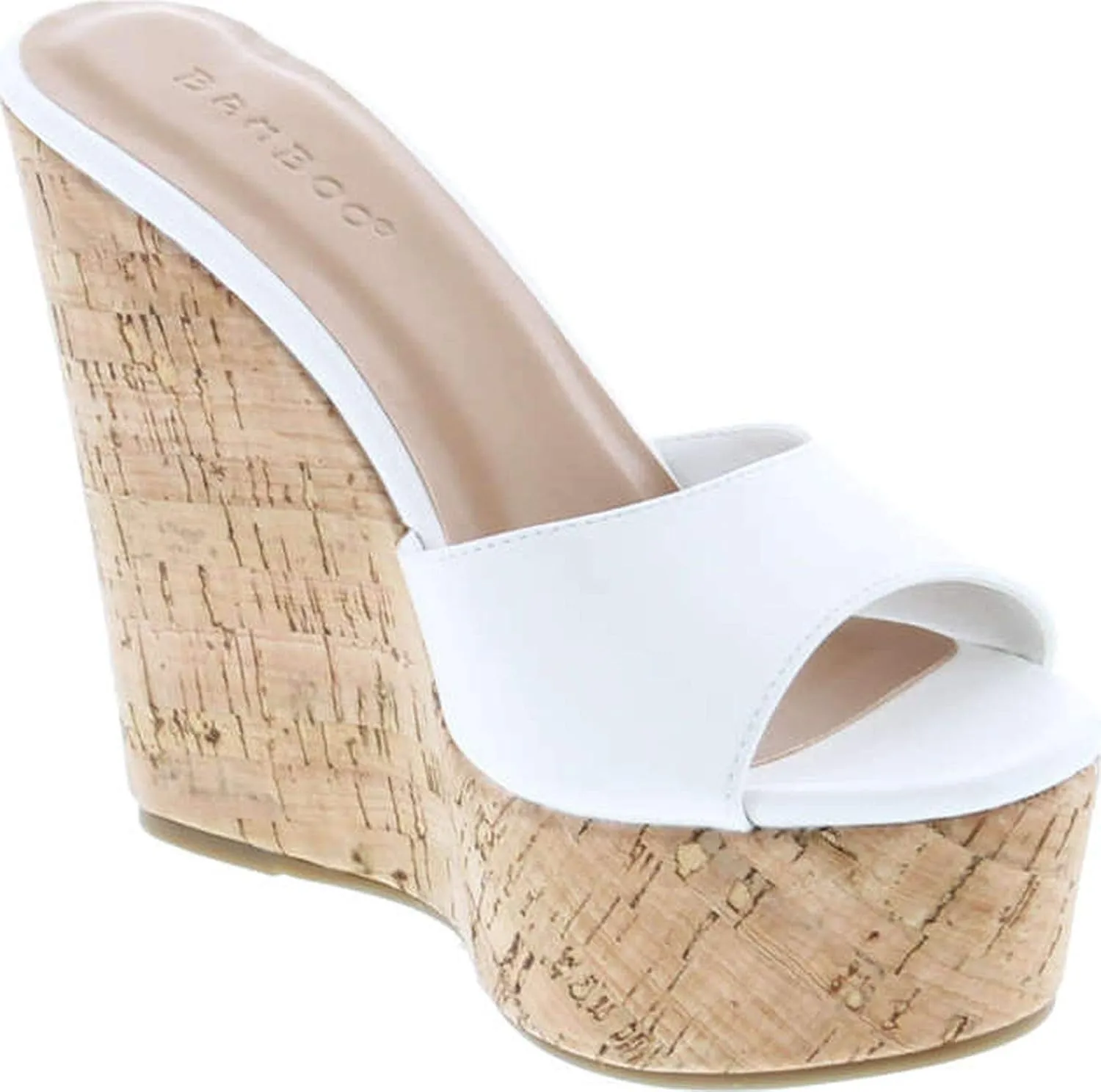 BAMBOO® Women's Clear Band Platform Wedge Slide