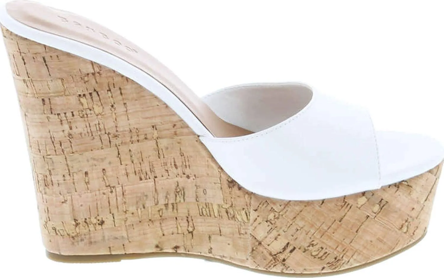 BAMBOO® Women's Clear Band Platform Wedge Slide