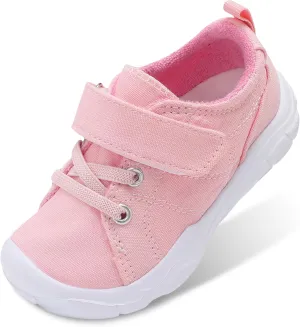 BARERUN Kids Canvas Shoes Running Shoes for Girls Boys Wide Toe Box Barefoot Toddler Sneakers Girls Boys School Shoes Non-Slip Toddler Tennis Shoes