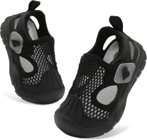 BARERUN Toddler Water Shoes Boys Girls Qucik Dry Breathable Kids Water Shoes Wide Adjustable Instep Water Sandals for Beach Swim Pool Non Slip Flexible Barefoot Sport Aqua Shoes