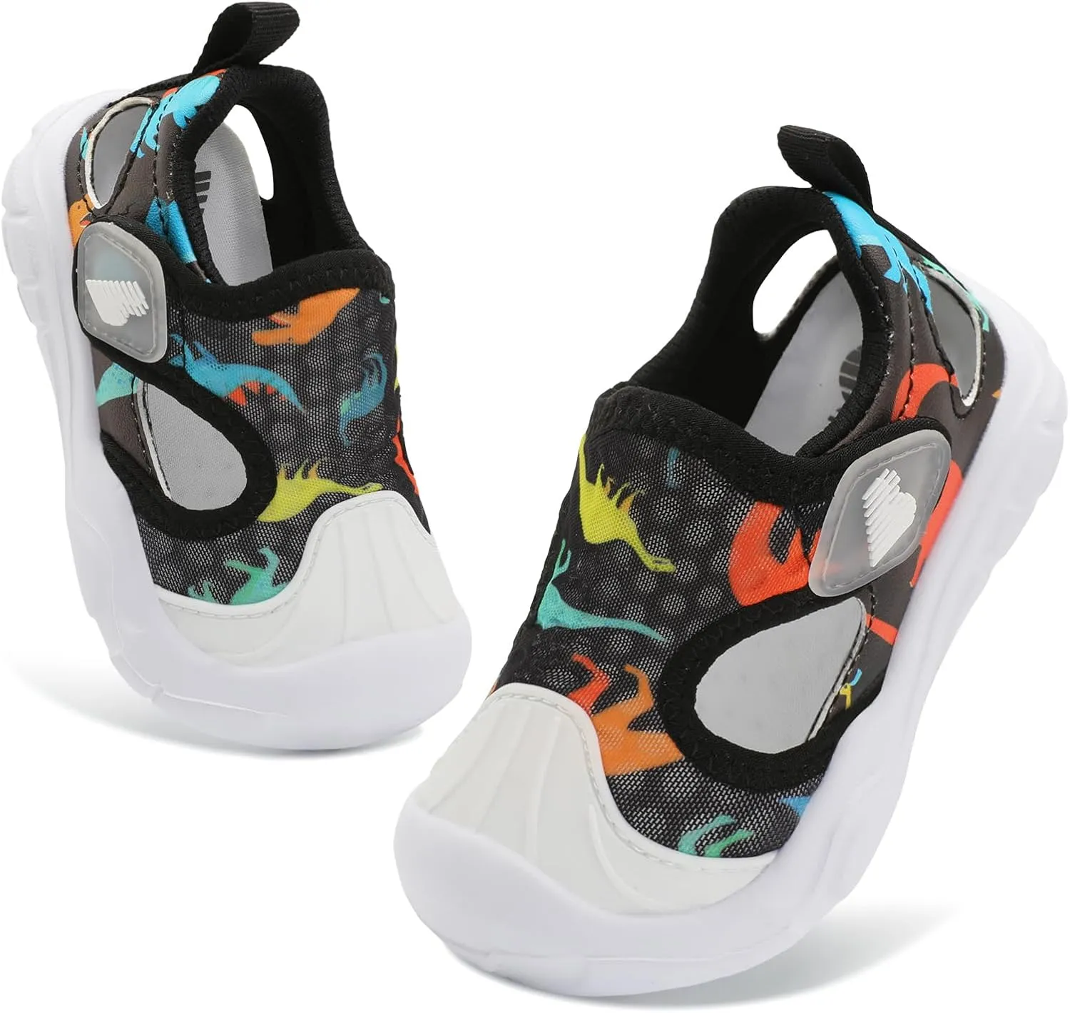 BARERUN Toddler Water Shoes Boys Girls Qucik Dry Breathable Kids Water Shoes Wide Adjustable Instep Water Sandals for Beach Swim Pool Non Slip Flexible Barefoot Sport Aqua Shoes