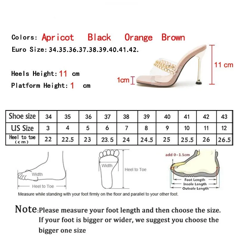 Barron Ragland Chain Clear Heels
