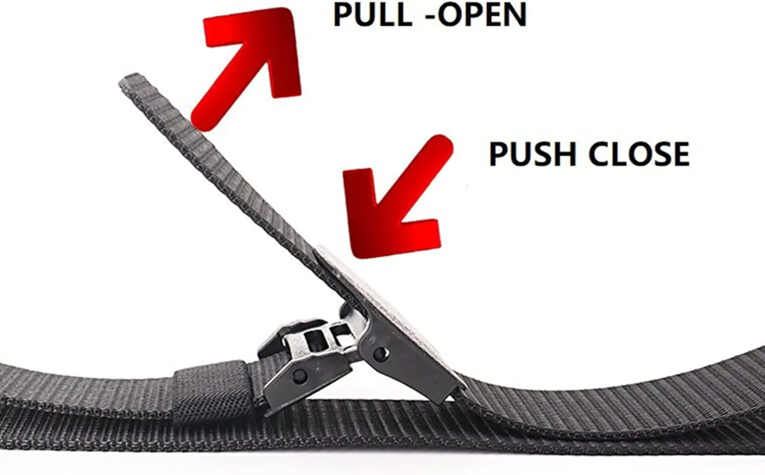 Belts for Men Women Plus Size Nylon Tactical Work Belt with Plastic Buckle, 2 Pack