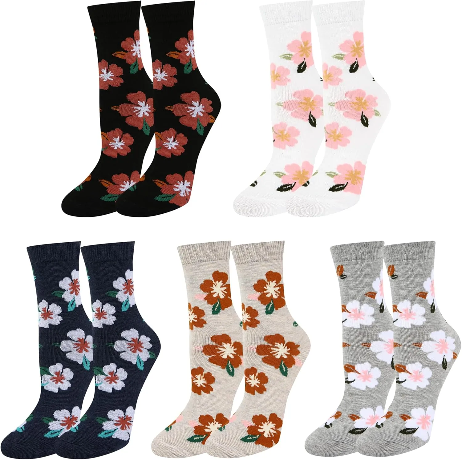 Benefeet Sox Cute Crew Socks Women Girls Fun Novelty Patterned Cotton Casual Socks Athletic High Ankle Sock