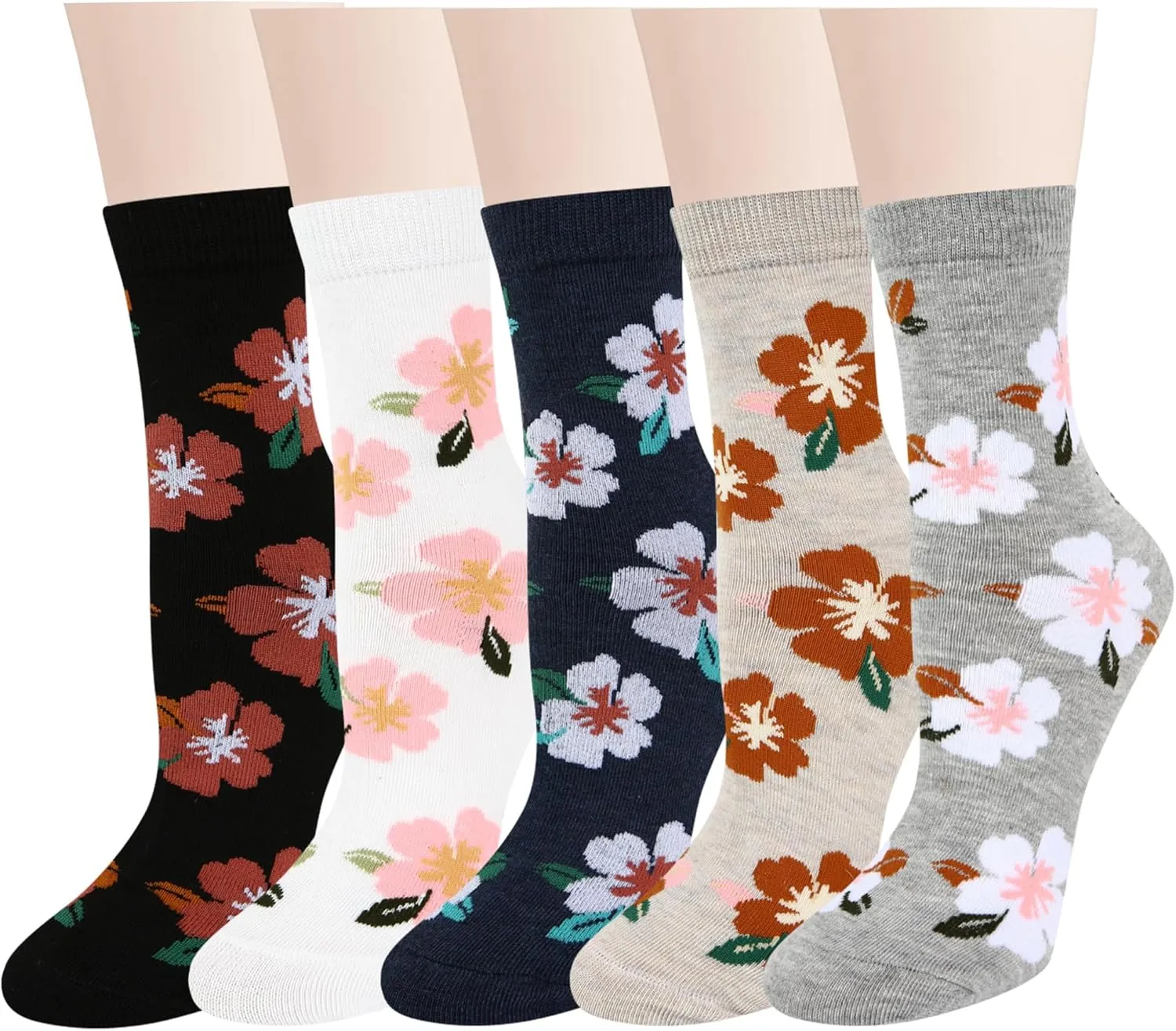 Benefeet Sox Cute Crew Socks Women Girls Fun Novelty Patterned Cotton Casual Socks Athletic High Ankle Sock