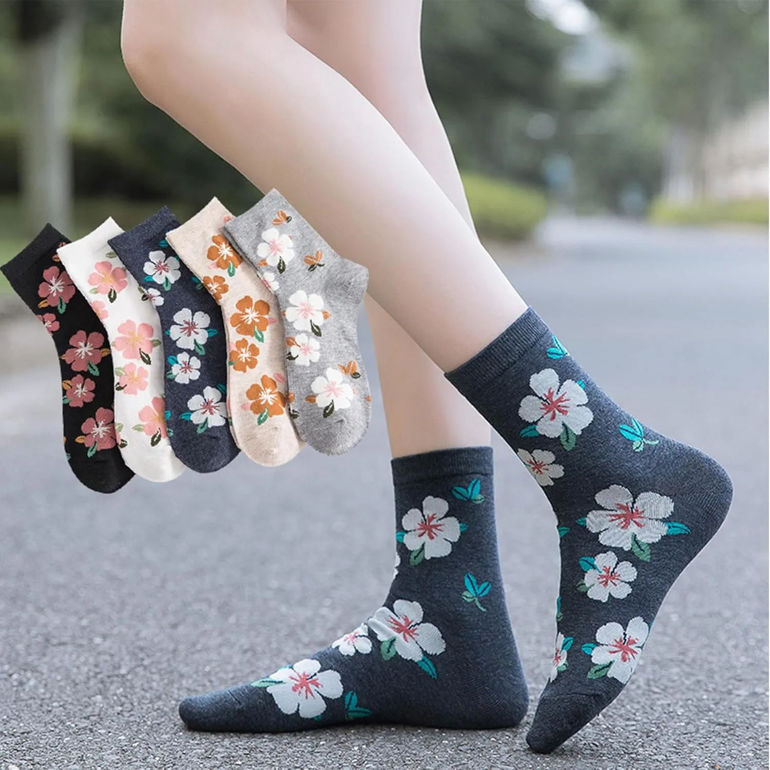 Benefeet Sox Cute Crew Socks Women Girls Fun Novelty Patterned Cotton Casual Socks Athletic High Ankle Sock