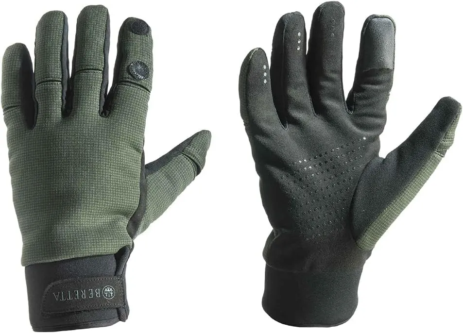 Beretta Men's Big Game Upland Waterfowl Hunting Polartec Touch Screen Anti Slip Watershield Gloves