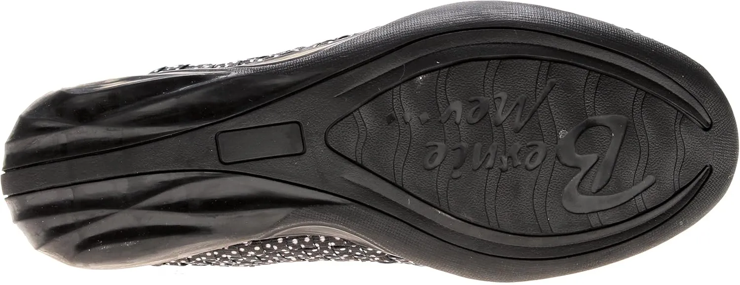 Bernie Mev Women's Braided Catwalk Black Polka Dot Flat
