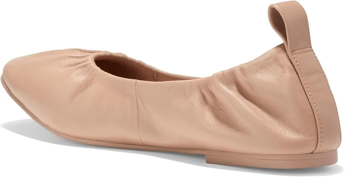 Best-selling deal Slip Leather Flats Cole On York Haan Soft Nude Toe Flexible Big savings event Ballet Pointed
