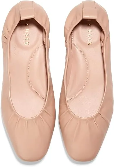 Best-selling deal Slip Leather Flats Cole On York Haan Soft Nude Toe Flexible Big savings event Ballet Pointed
