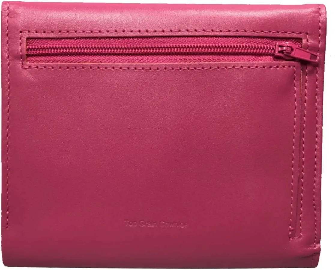 Big Skinny Women's Trixie Leather Tri-Fold Slim Wallet, Holds Up to 30 Cards