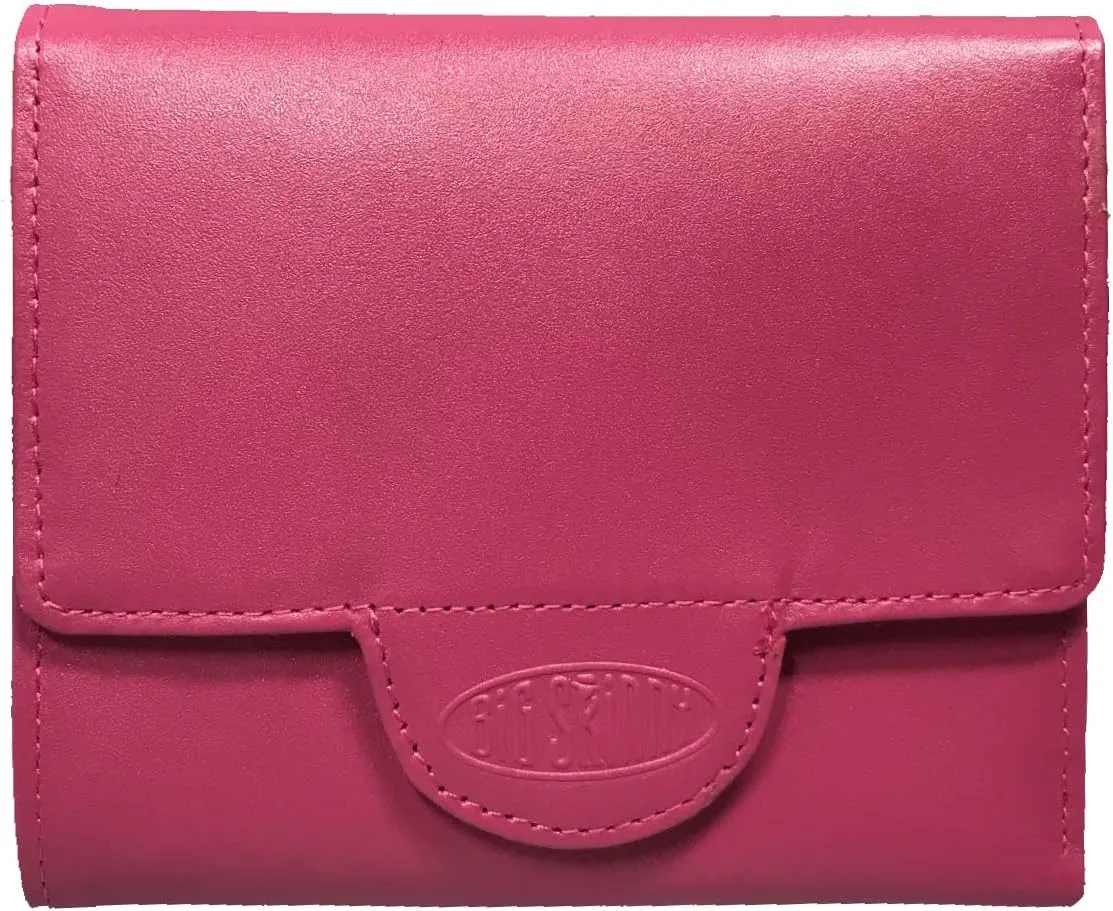 Big Skinny Women's Trixie Leather Tri-Fold Slim Wallet, Holds Up to 30 Cards