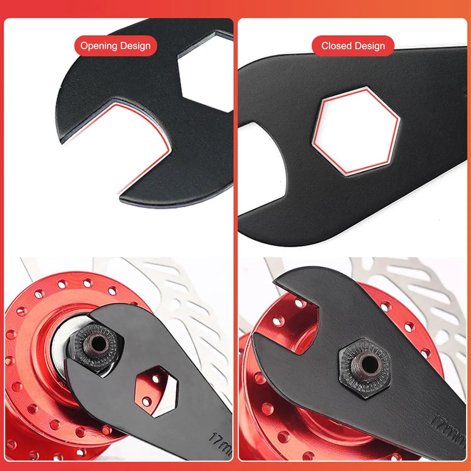 Bike Cone Wrench Set Tool (13, 14, 15, 16, 17, 18, 19mm) Bicycle Wheel Hub Axle Nut Install Remover Cycling Spanner