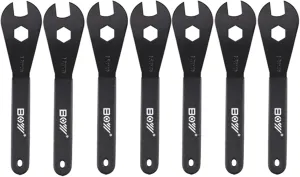 Bike Cone Wrench Set Tool (13, 14, 15, 16, 17, 18, 19mm) Bicycle Wheel Hub Axle Nut Install Remover Cycling Spanner