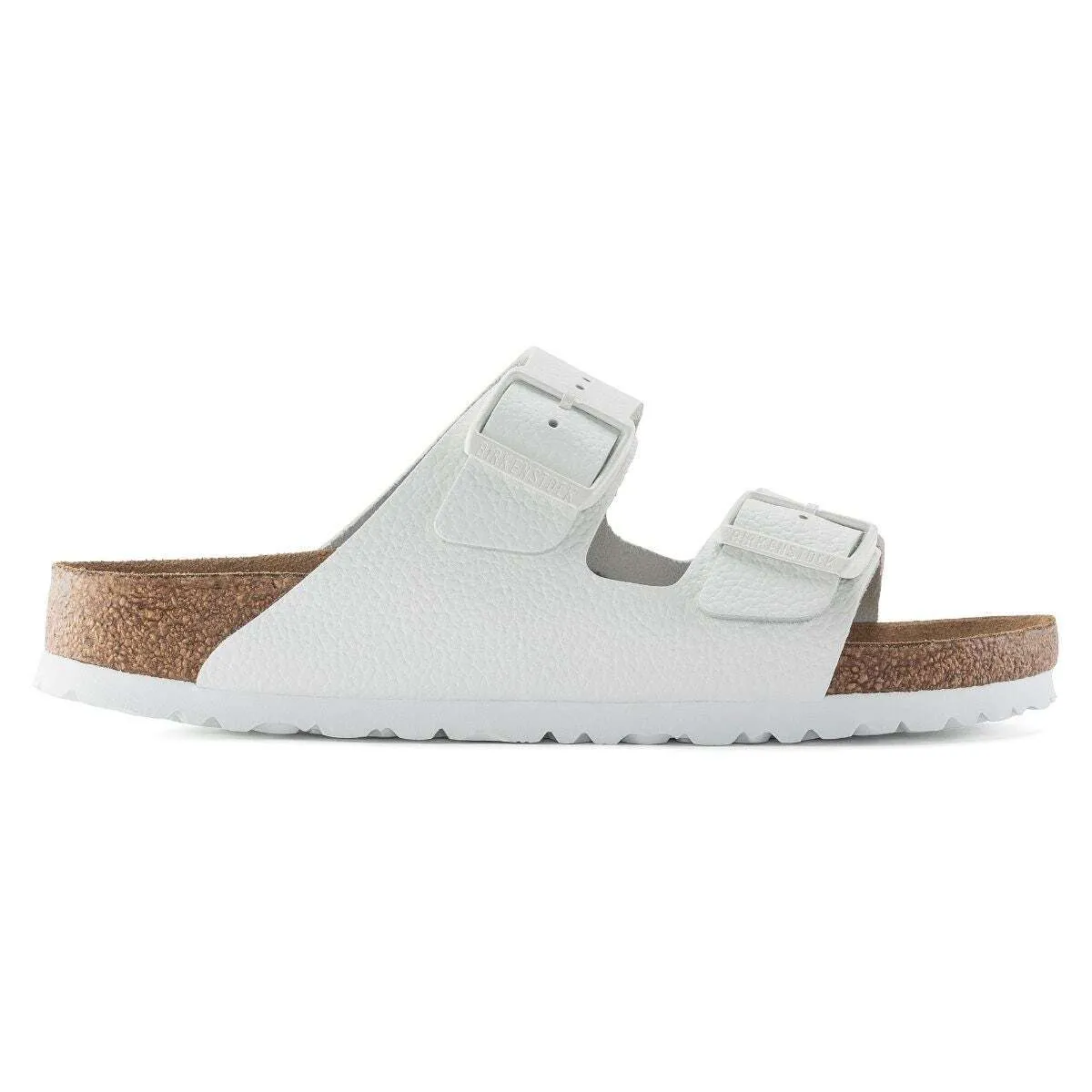Birkenstock Arizona Natural Leather White Slide