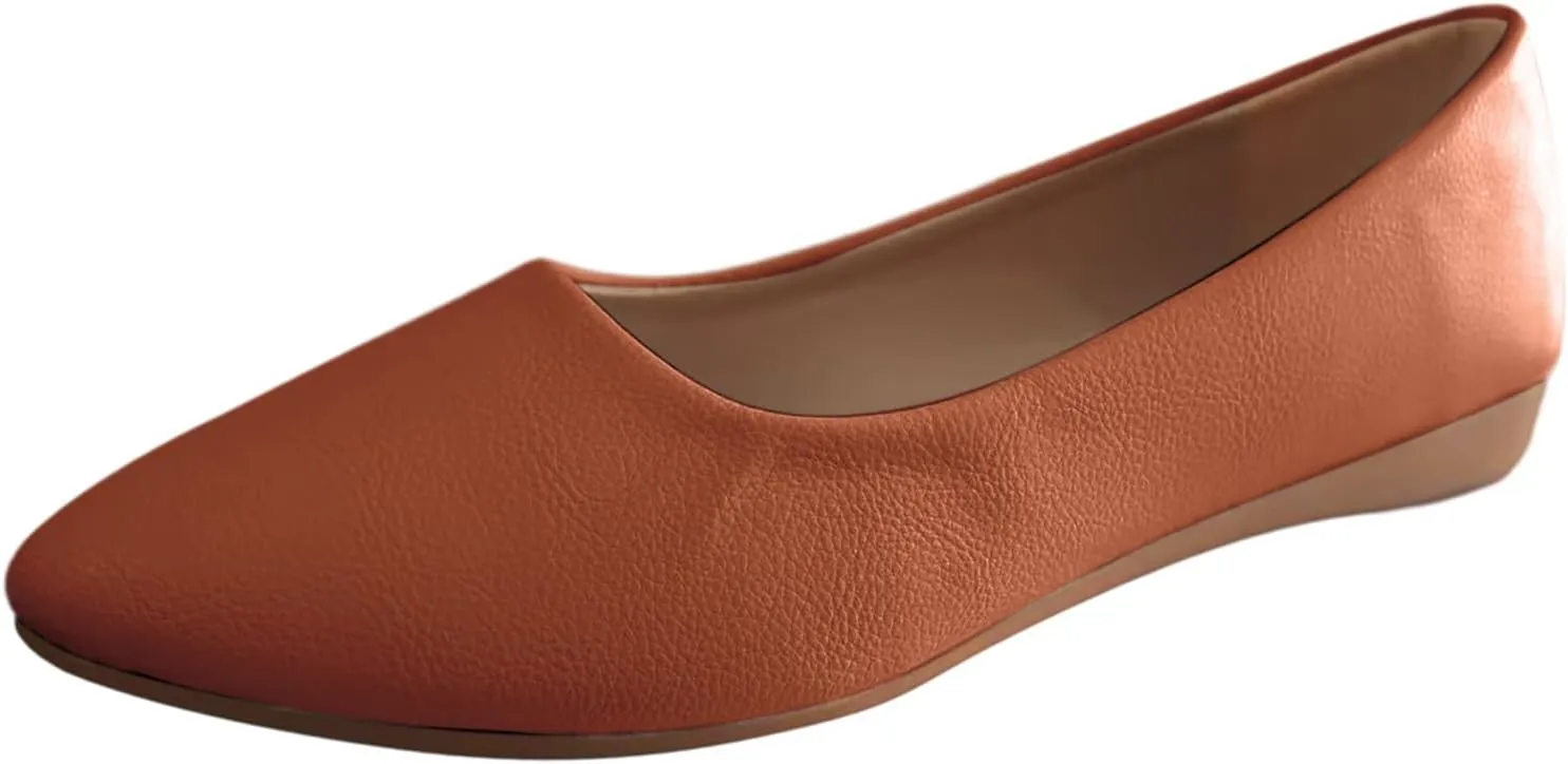 Black Flats for Women Ladies Slip on Shoes Ballet Dressy Work Flats Simple Pure Colour Low Heel Flat Bottom Ballet Dressy Work Flats Loafers
