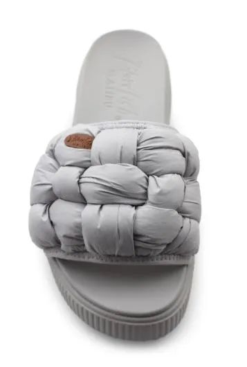 Blowfish Light Grey Puffy Nylon Darcy Womens Slides ZS-1493
