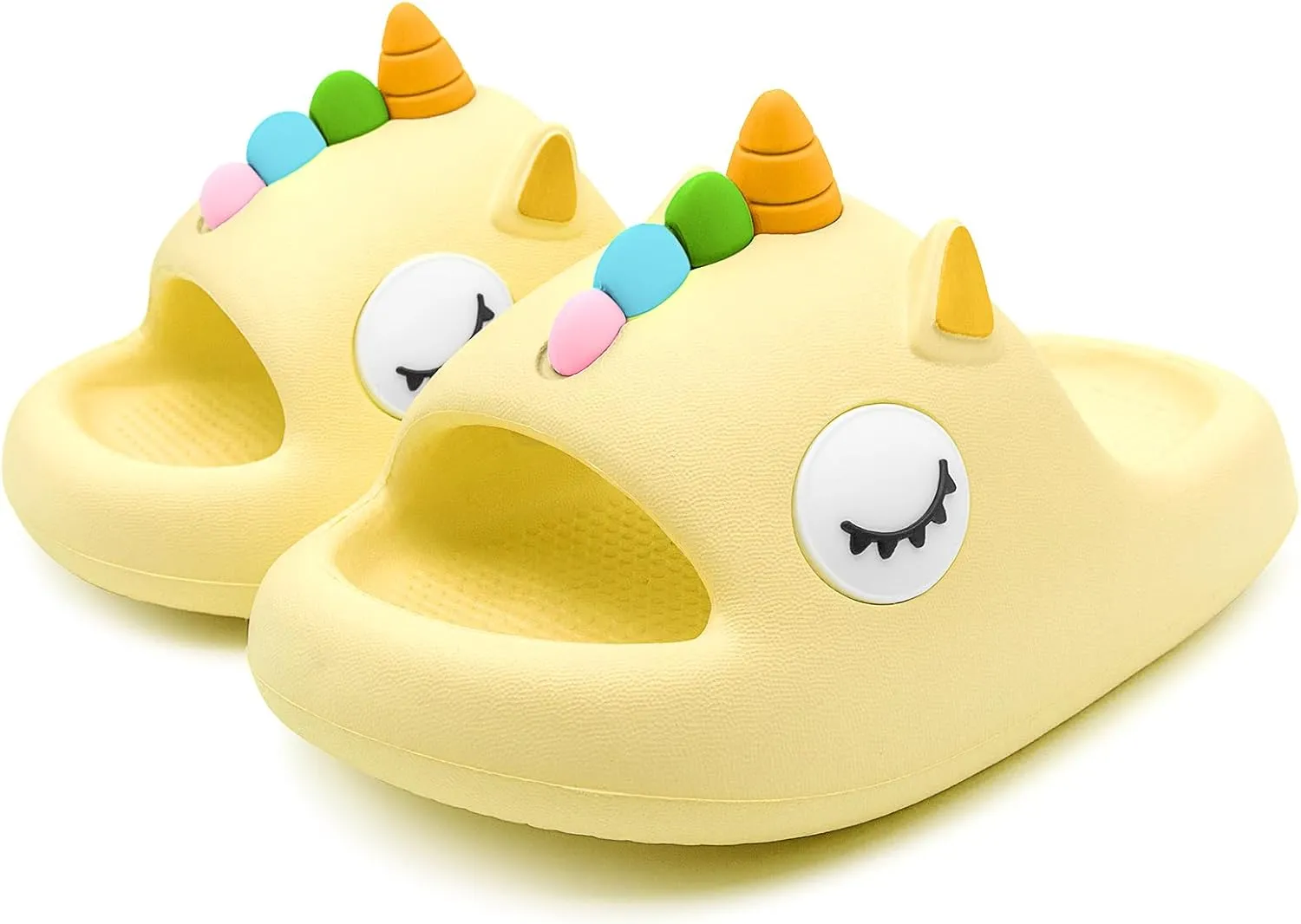 Boys Girls Cloud Unicorn Slide Sandals Non-slip Comfy Cushioned Thick Sole Shower Pool Slippers Summer Beach Water Shoes Indoor & Outdoor