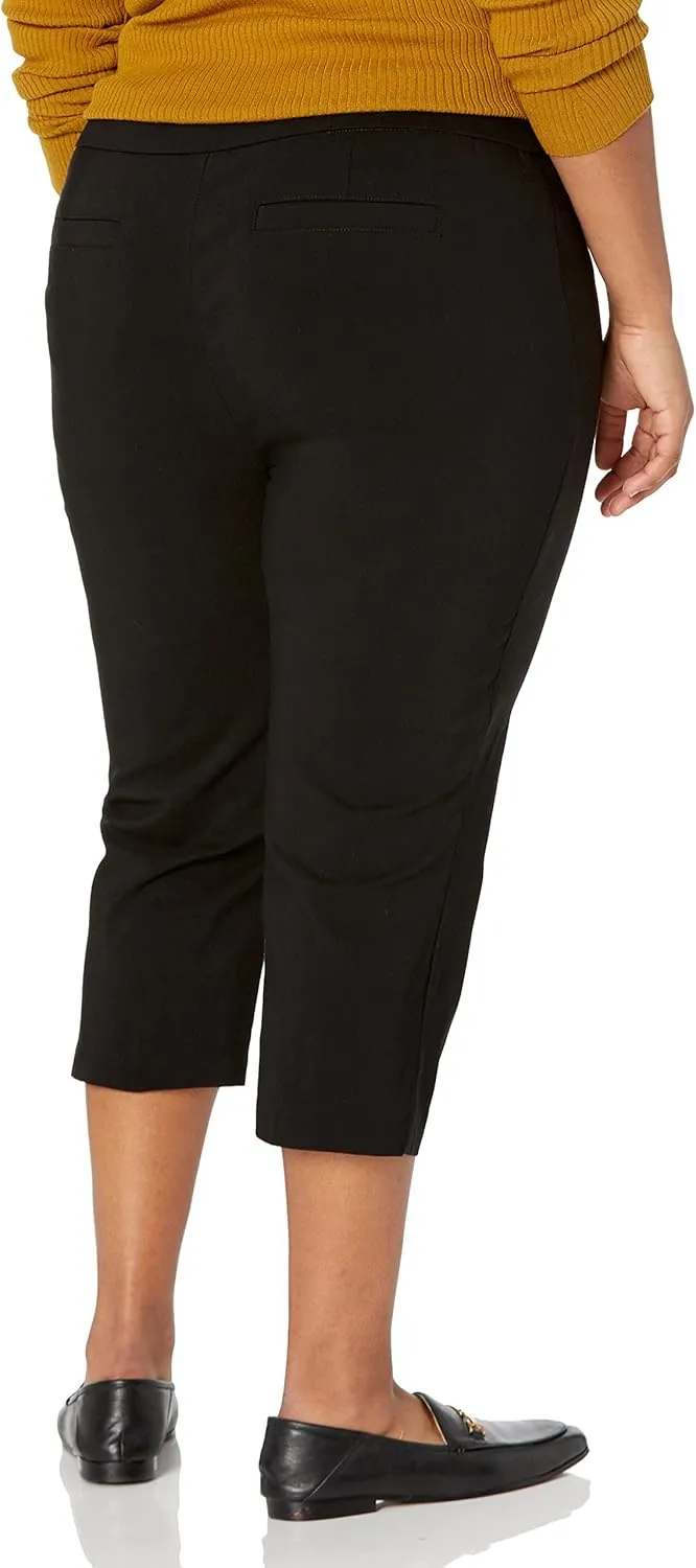 Briggs New York Women's Plus-Size Pull on Capri L Pocket