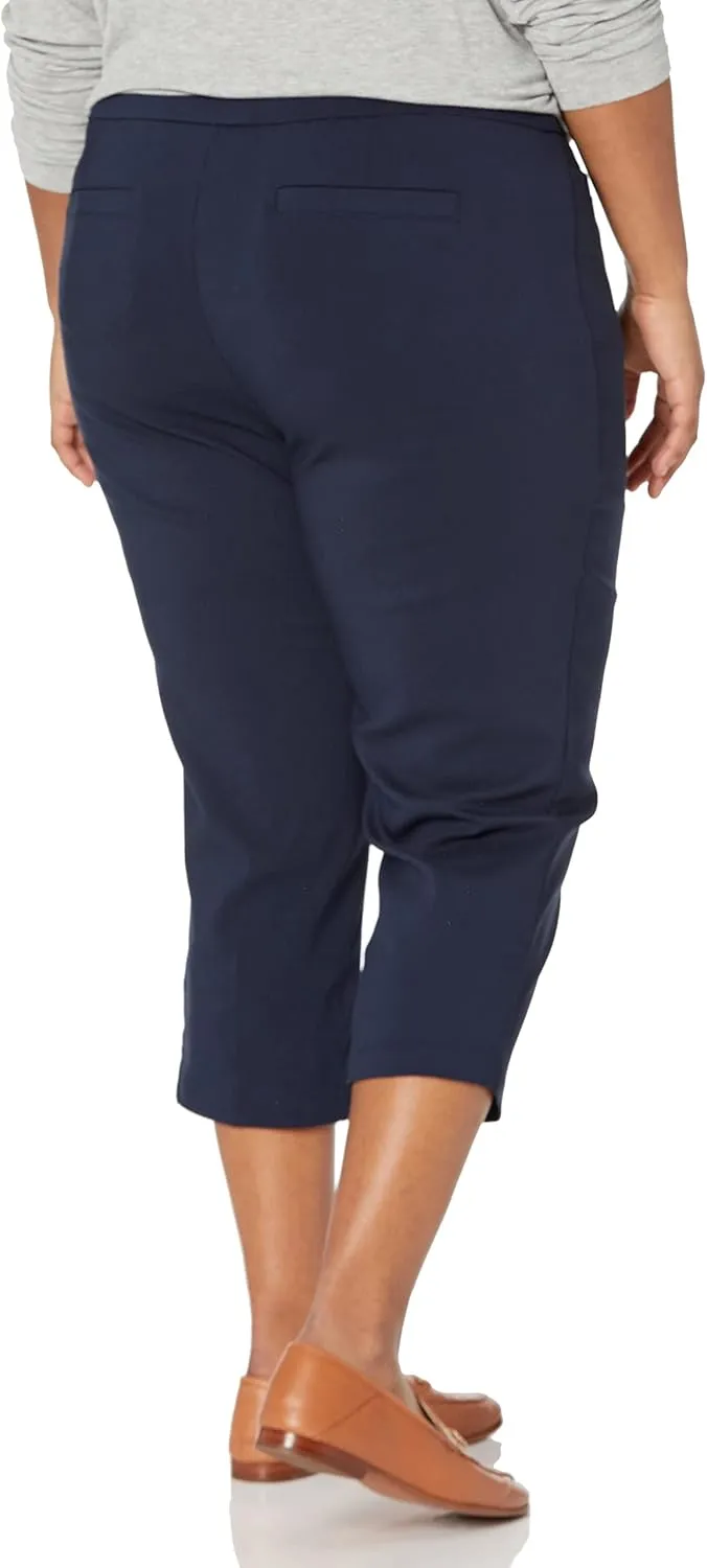 Briggs New York Women's Plus-Size Pull on Capri L Pocket