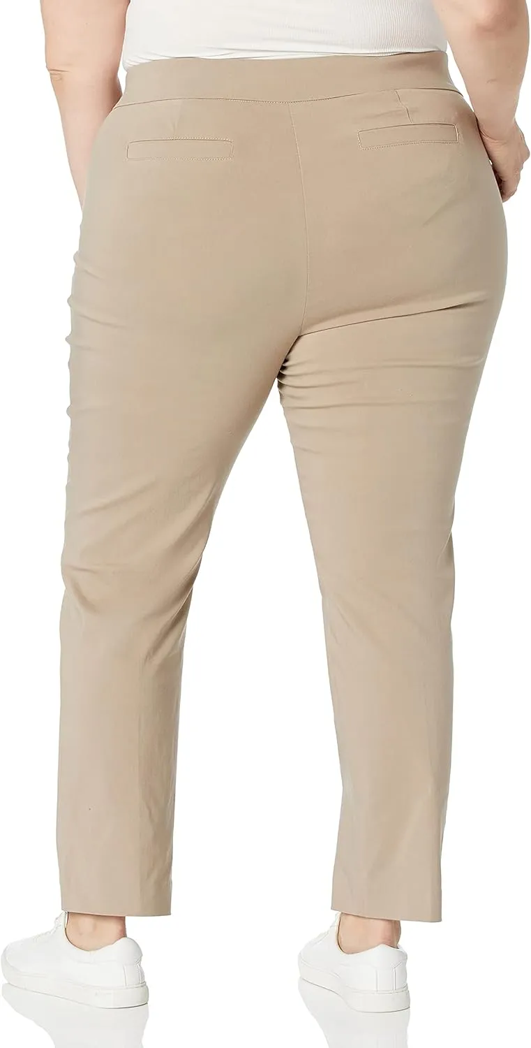 Briggs New York Women's Plus Size Super Stretch Millenium Welt Pocket Pull on Pant