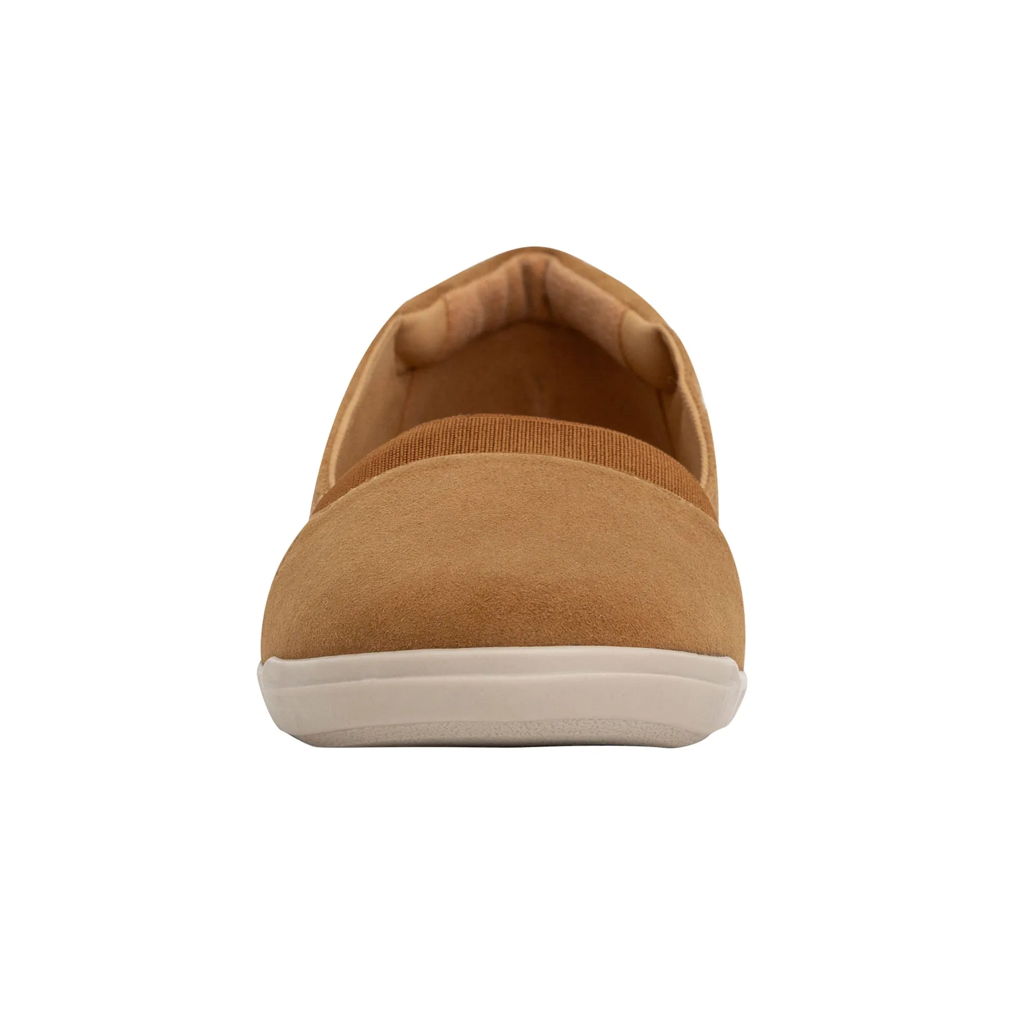 Brown Easy Round Slip Bounce Flats Ballet On Suede Modern Spirit Reliable customer support Light Toe Medium Ultra