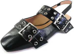 Buckle Ballet Slingback Flats for Women