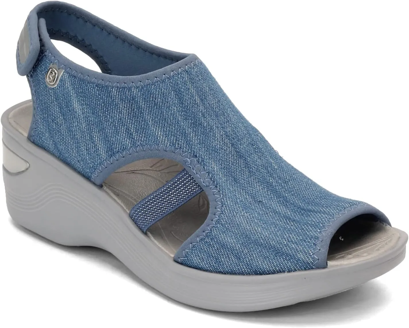 BZees womens Dream Denim Ankle Straps 8.5 W
