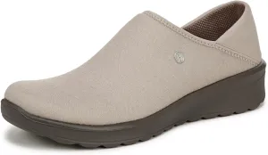 BZees Womens Getaway Slip On Simply Taupe Shimmer 8.5 M