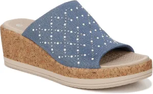 BZees Women's Royal Machine Washable Comfort Wedge Sandal Slide
