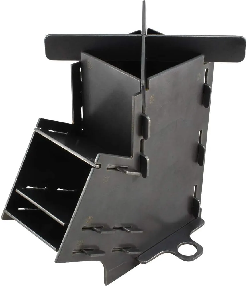 Camping Survivalist Prepper Flat Pack Mini Rocket Stove