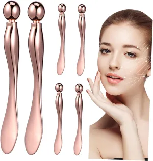 CANIGHT 6 Pcs Eye Cream Applicator Under Eye Cream Facial Roller Facial Massager Massage Tool Face Eye Massage Makeup Applicator Moisturizer Applicator Eye Roller for Eyes Metal