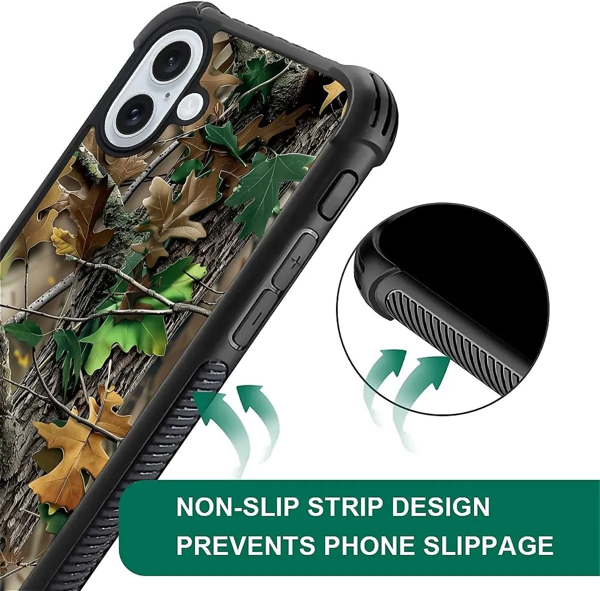 CARLOCA Compatible iPhone 16 Plus Case, Forest Camping Camo Autumn, Slim-fit & Lightweight, Enhanced Protection & Secure Grip