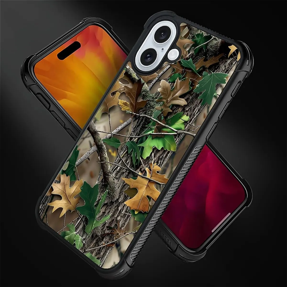 CARLOCA Compatible iPhone 16 Plus Case, Forest Camping Camo Autumn, Slim-fit & Lightweight, Enhanced Protection & Secure Grip