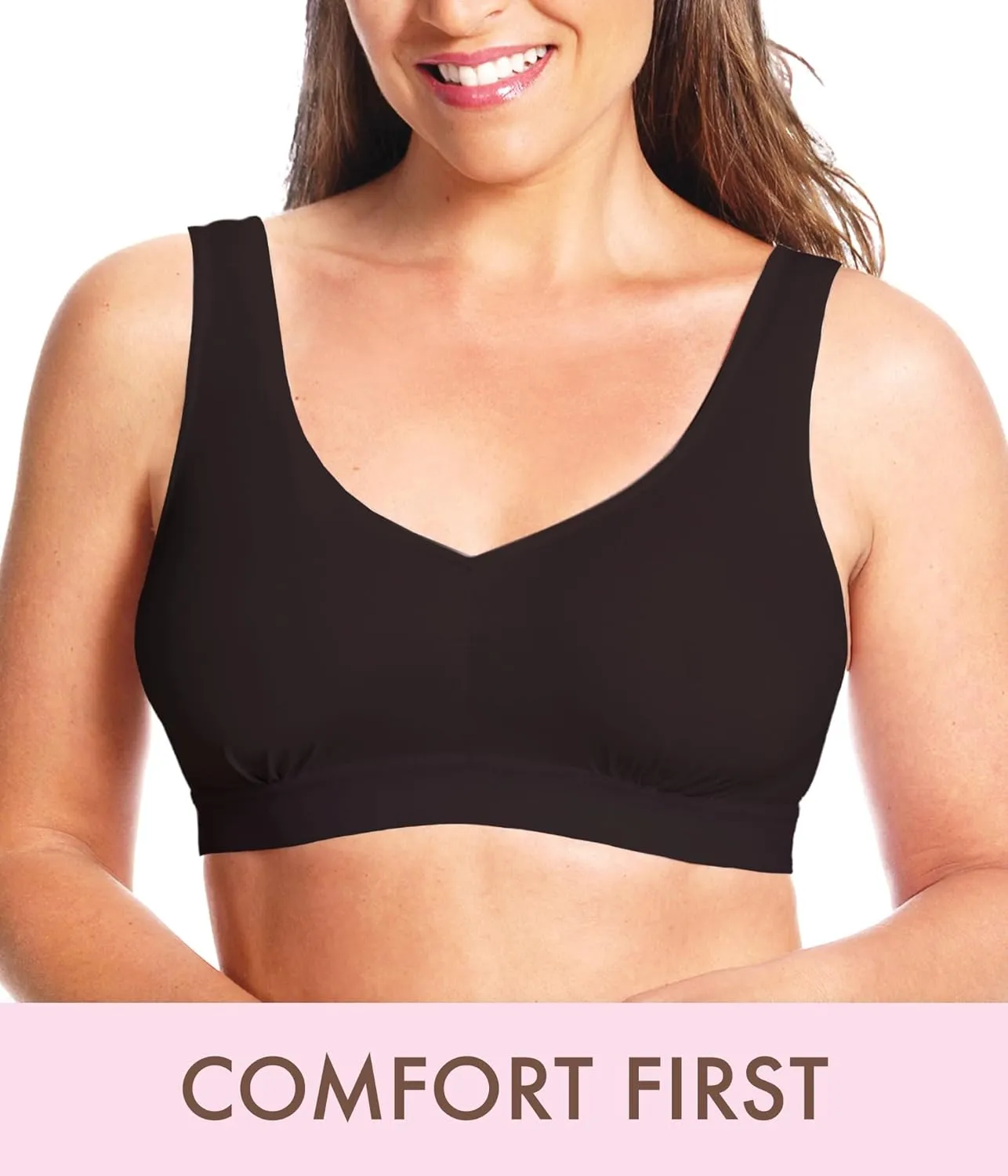 Carole Martin Slip-On Wireless Comfort Sleep Bra for Women