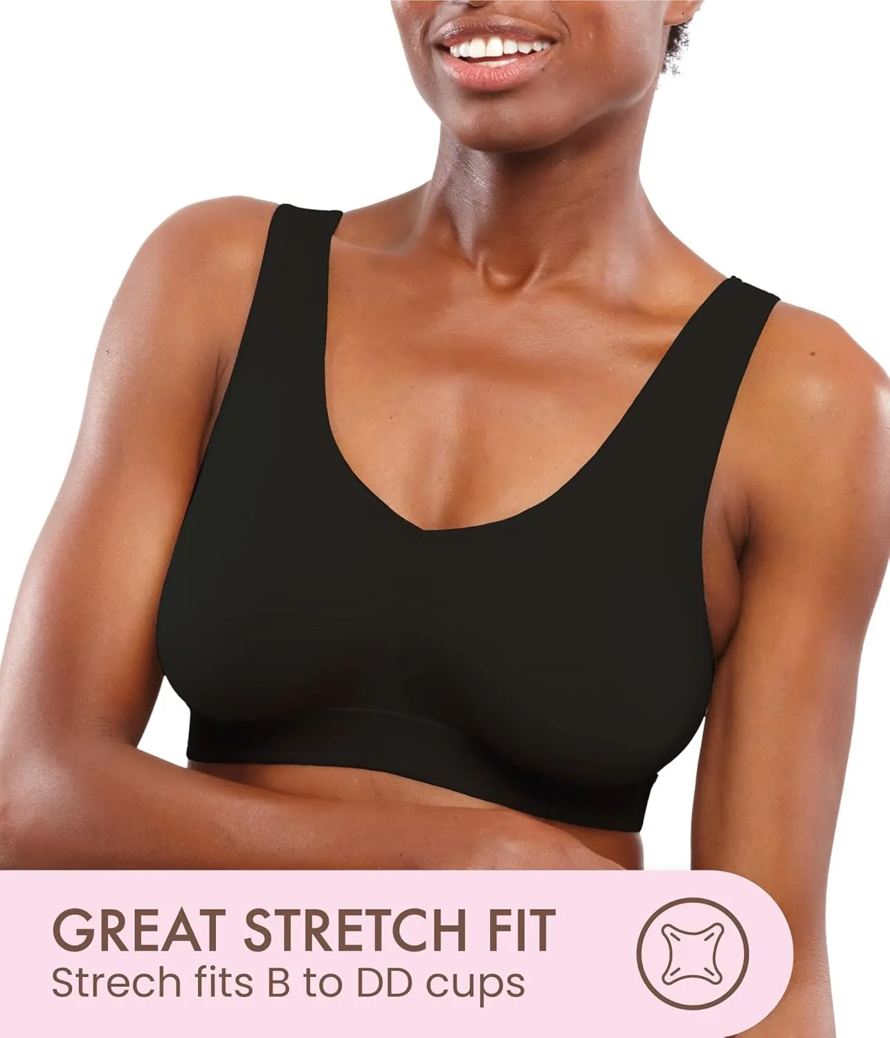 Carole Martin Slip-On Wireless Comfort Sleep Bra for Women